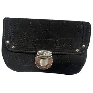 EUC VERA BRADLEY Pushlock Flap ID - with Key Clip - Black